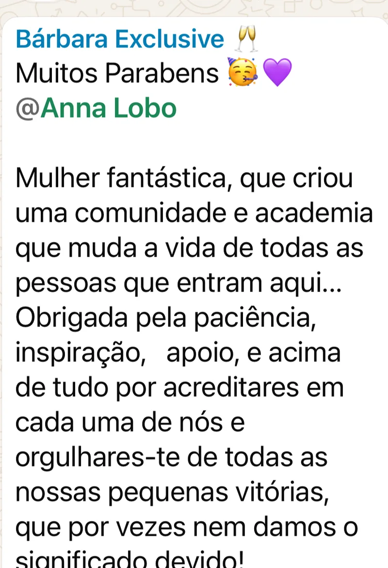 Feedback de Bárbara